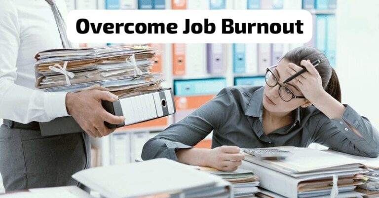 Exhausted woman from job burnout